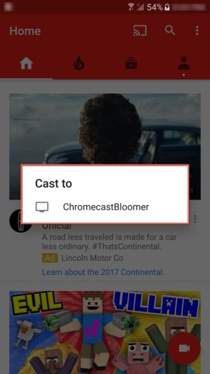 Chromecasting Android