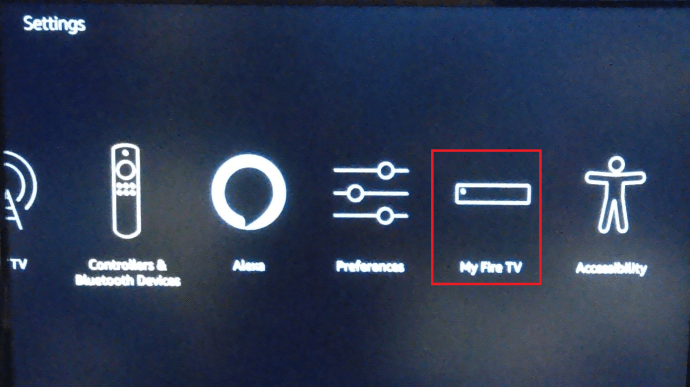Fire TV 설정 메뉴