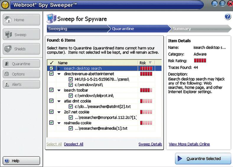 Webroot Spy Sweeper 5 Rezension