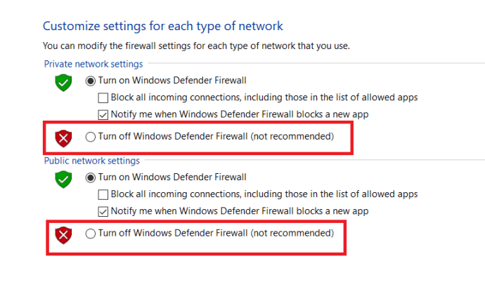 Einstellungen der Windows-Firewall