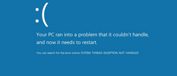 Windows 10에서 SYSTEM_THREAD_EXCEPTION_NOT_HANDLED를 수정하는 방법