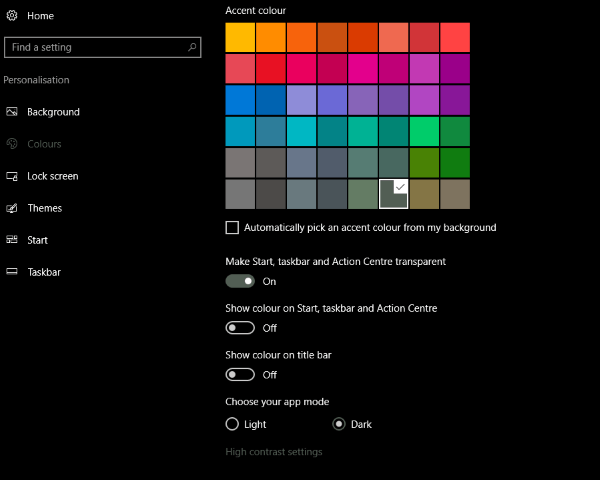 So konfigurieren Sie eine transparente Taskleiste in Windows 10-3