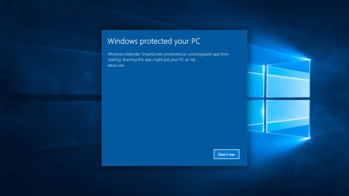 윈도우가 당신의 PC를 보호했습니다