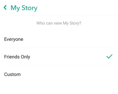 як створити приватну історію в snapchat