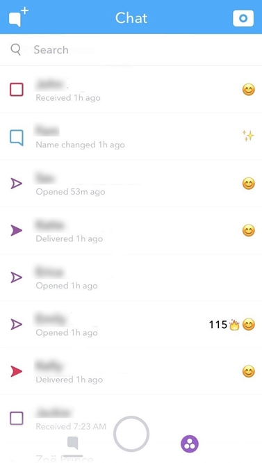 Snapchat Que signifie l'icône ouverte