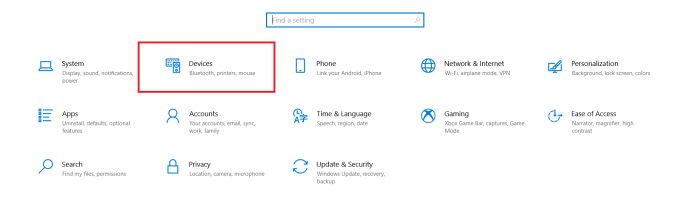 Windows 10 설정 메뉴